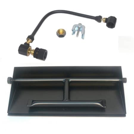 Sleep Ez 15 in. 14GA Powder Coated Dual Burner Pan KitLiquid Propane SL918536